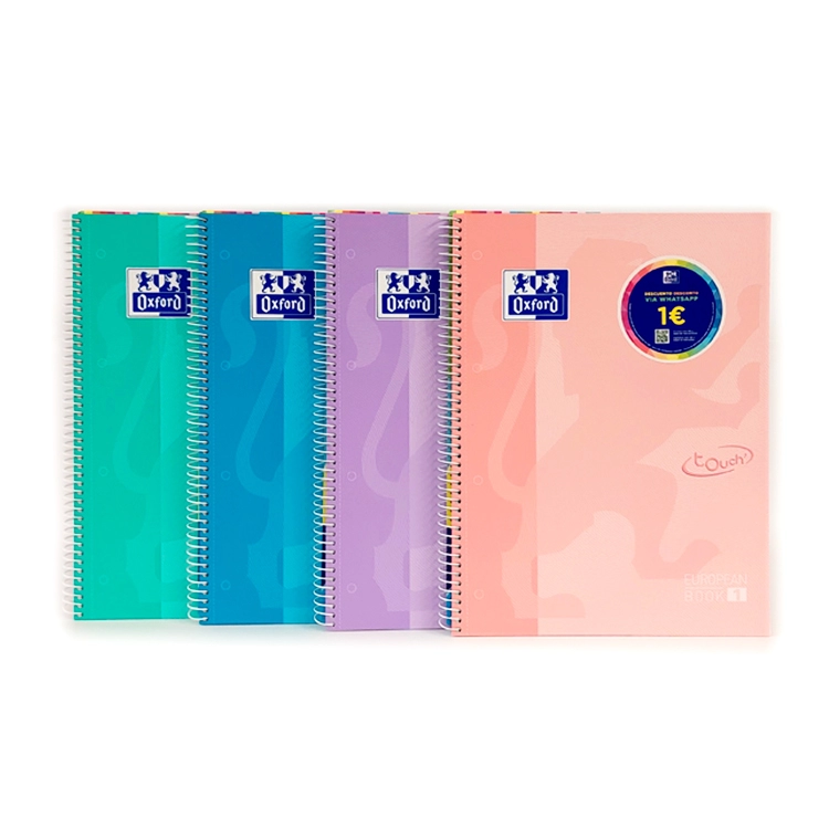 Cuaderno con Espiral Universitario A4 Pelikan Oxford Europeanbook 1 Touch Pastel 80 Hojas Rayado Art.L400184004